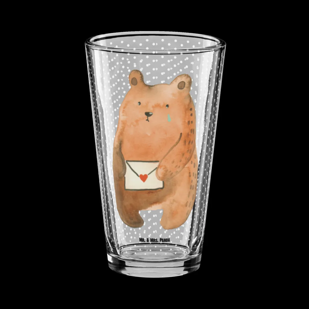 Mr. & Mrs. Panda Premium Trinkglas Bär Ich vermisse dich - Transparent - Geschenk, Verreist, Teddy, Bierglas, Teddybär, Freundin, Wasserglas, Cocktail Glas, Pint Glas